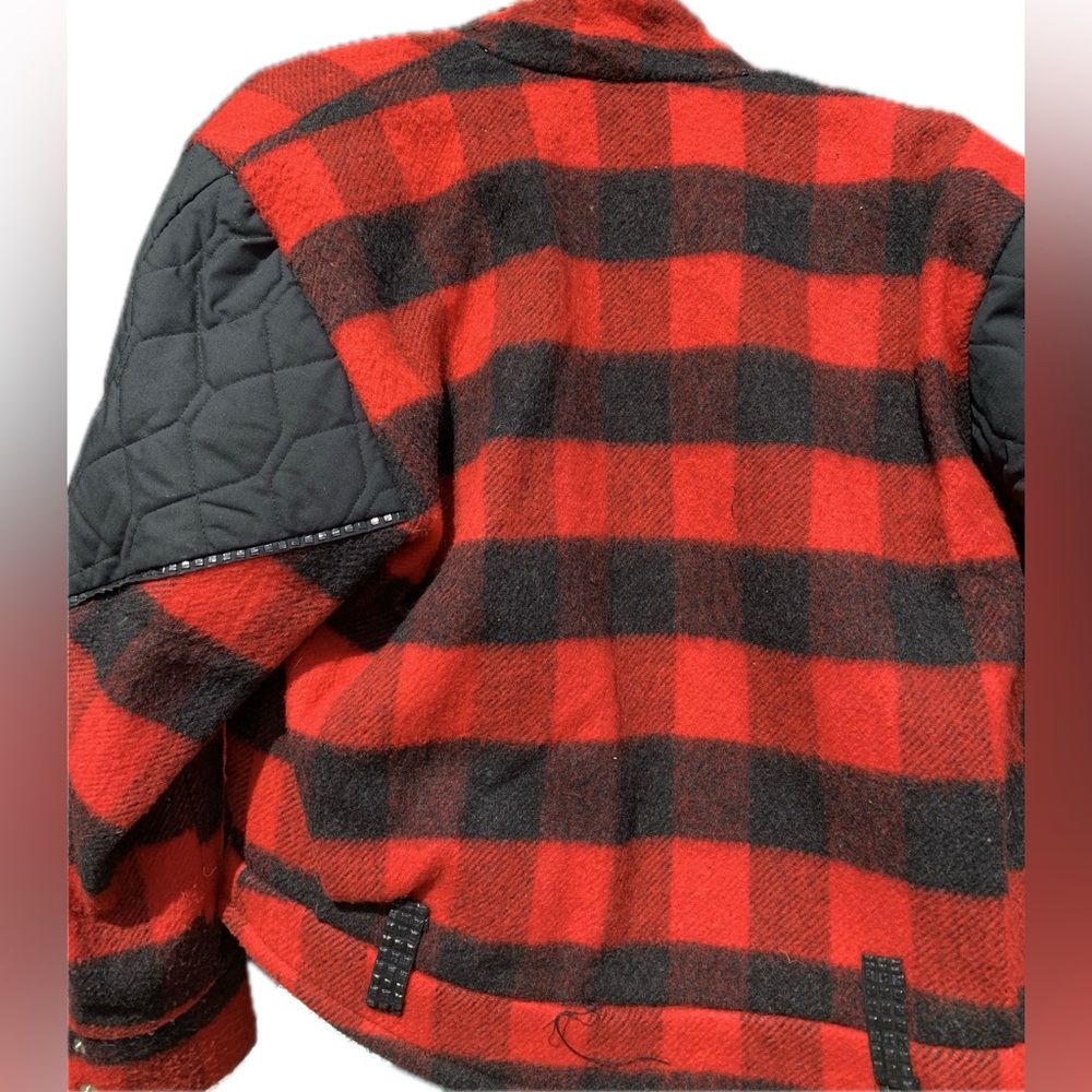 EUC vintage Wool Plaid Michael Jackson Bomber jacket - Picture 3 of 14